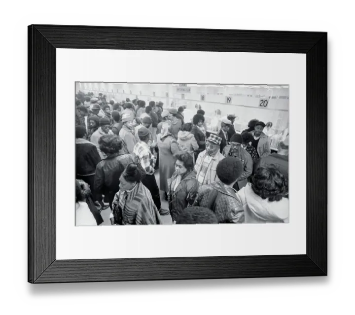 Framed Print : Unemployment Office in Detroit Framed Print : Unemployment Office in Detroit