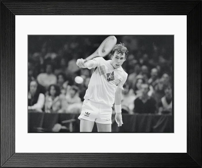 Framed Print : Ivan Lendl Returning Ball Framed Print : Ivan Lendl Returning Ball