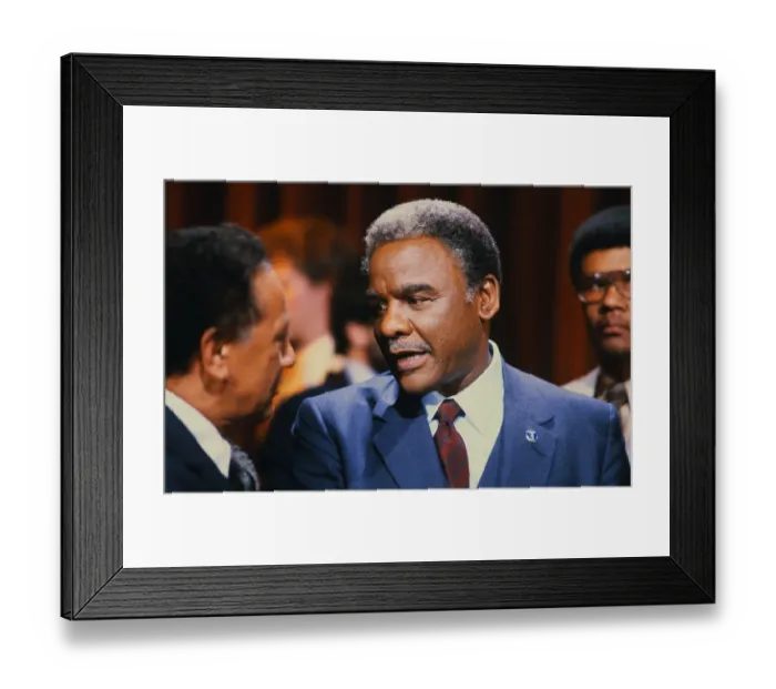 Framed Print : Harold Washington and Colleague Framed Print : Harold Washington and Colleague