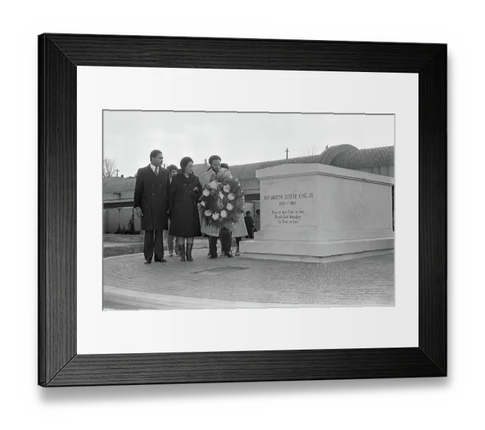 Framed Print : Coretta Scott King and Kids at Crypt Framed Print : Coretta Scott King and Kids at Crypt