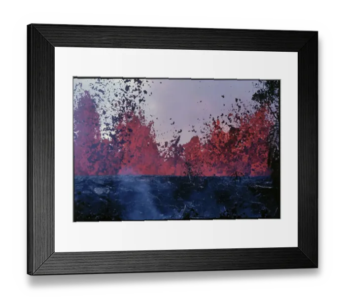 Framed Print : Kilauea Volcano Blasting Through Rain Forest