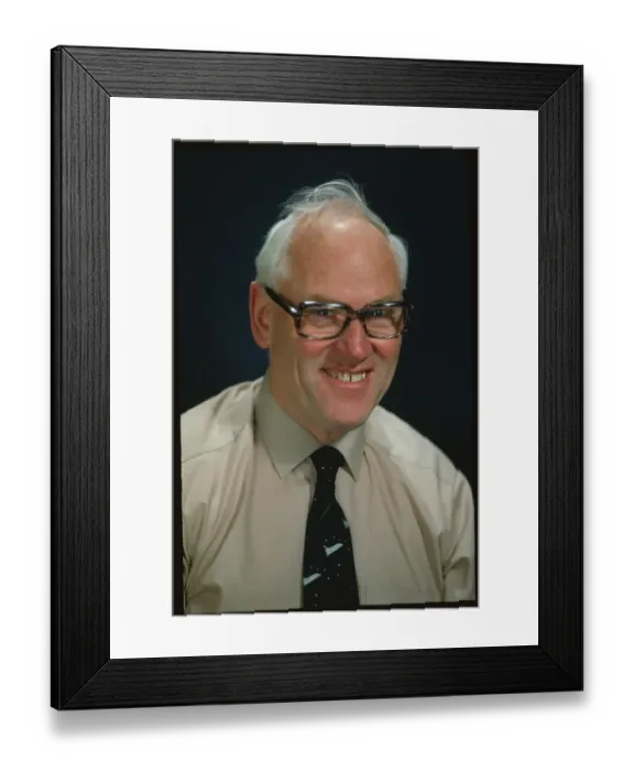 Framed Print : Portrait of Astronomer Geoff Perry Smiling Framed Print : Portrait of Astronomer Geoff Perry Smiling