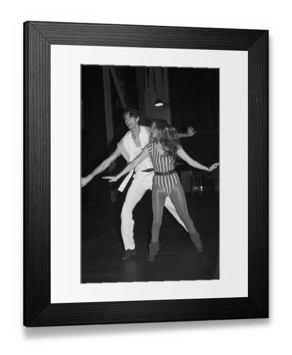 Framed Print : Tommy Tune and Twiggy Rehearsing Framed Print : Tommy Tune and Twiggy Rehearsing