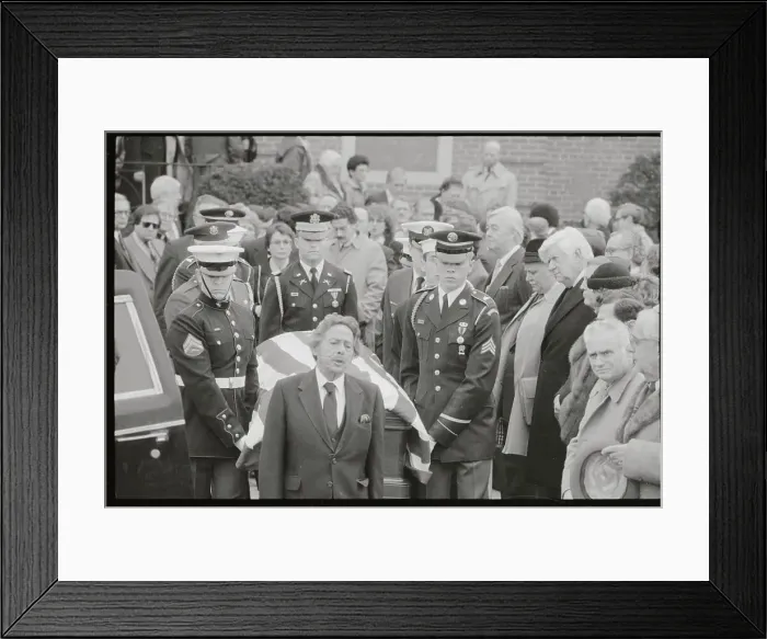 Framed Print : Daniel Moynihan and Others at Funeral of Benjamin Rosenthal Framed Print : Daniel Moynihan and Others at Funeral of Benjamin Rosenthal