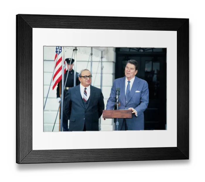 Framed Print : President Reagan and Israeli President Framed Print : President Reagan and Israeli President