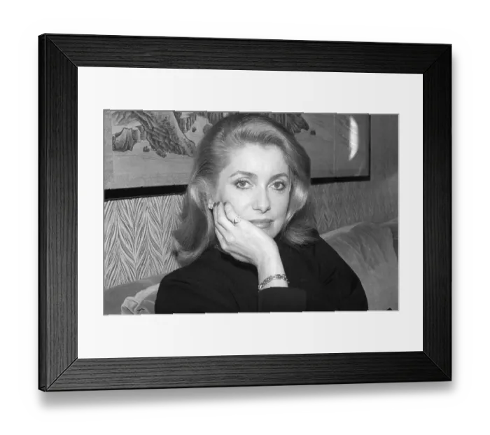 Framed Print : Catherine Deneuve Models Her Jewelry Framed Print : Catherine Deneuve Models Her Jewelry