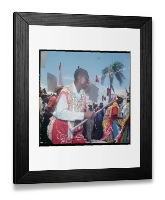 Framed Print : Haitian Protesters with Signs