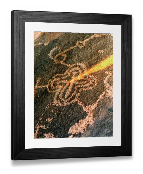 Framed Print : View of Colorful Markings on Stone Framed Print : View of Colorful Markings on Stone