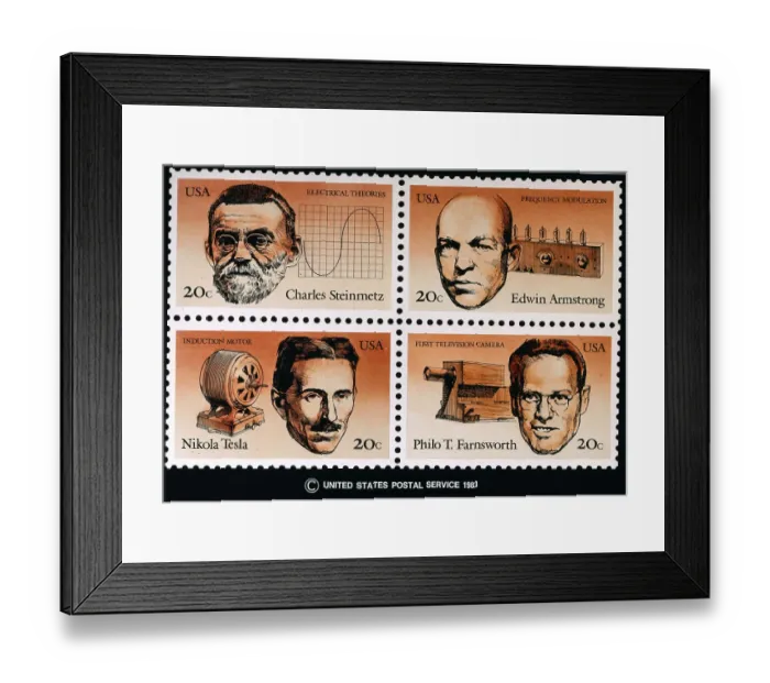 Framed Print : Electrical Engineer Postal Stamps Framed Print : Electrical Engineer Postal Stamps