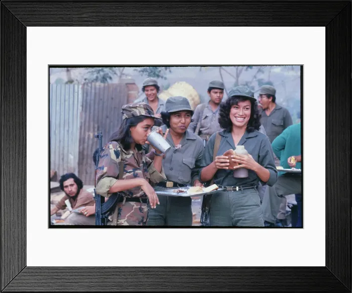 Framed Print : Sandinista Soldier with Rifle on Guard at Fence Framed Print : Sandinista Soldier with Rifle on Guard at Fence