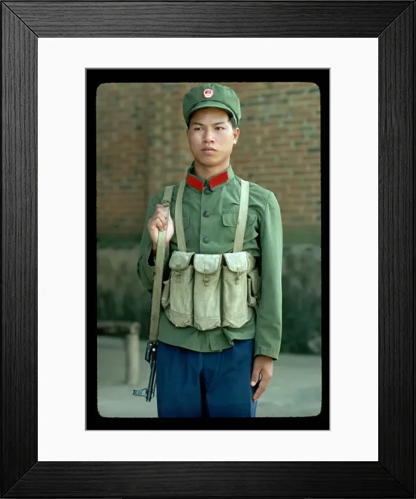 Framed Print : Chinese Army Border Guard with AK-47 Framed Print : Chinese Army Border Guard with AK-47