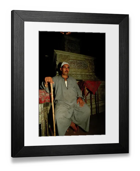 Framed Print : Guard Sitting at Muhammed Ali's Tomb Framed Print : Guard Sitting at Muhammed Ali's Tomb