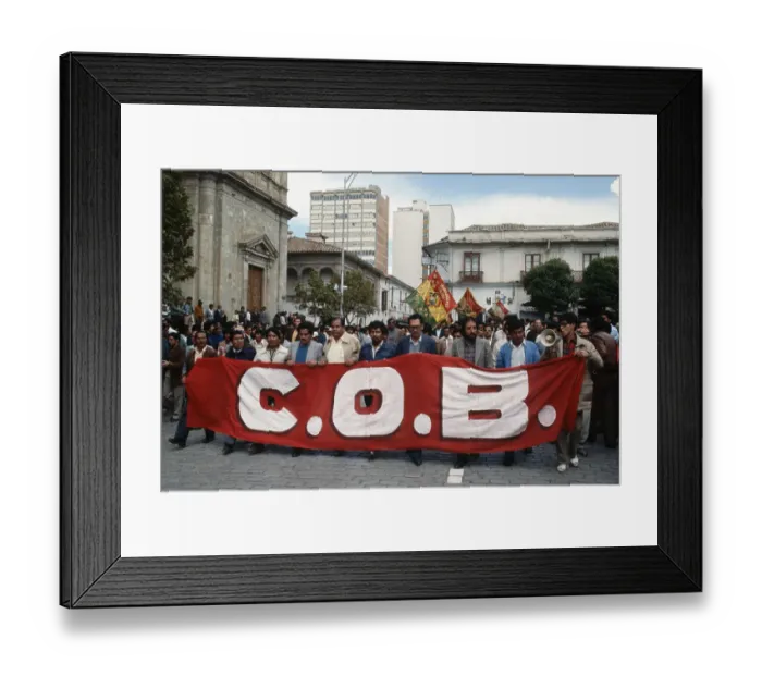 Framed Print : Bolivian Workers Protest in Capital Framed Print : Bolivian Workers Protest in Capital