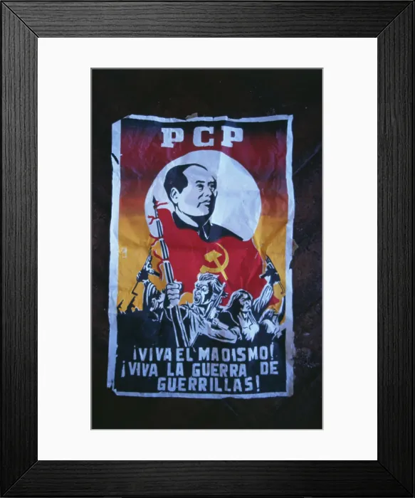 Framed Print : Peruvian Communist Party Poster Framed Print : Peruvian Communist Party Poster