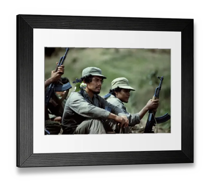 Framed Print : Nicaraguan Soldiers Resting at Border Framed Print : Nicaraguan Soldiers Resting at Border