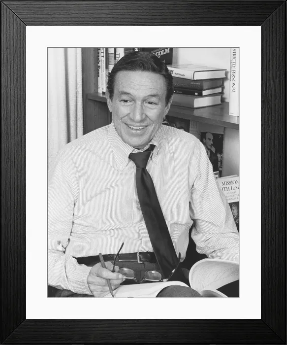 Framed Print : News Commentator Mike Wallace in His Office Framed Print : News Commentator Mike Wallace in His Office