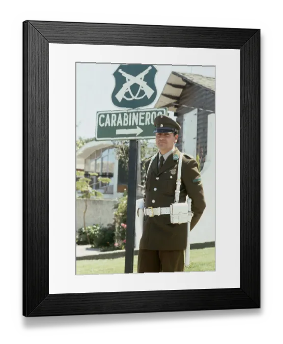 Framed Print : Chilean Police Officer Framed Print : Chilean Police Officer