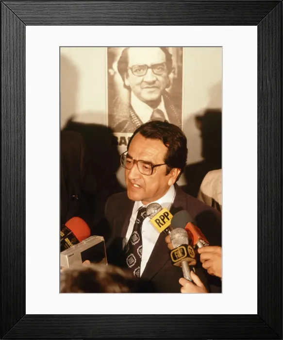 Framed Print : First Marxist Mayor Alfonso Barrantes Framed Print : First Marxist Mayor Alfonso Barrantes