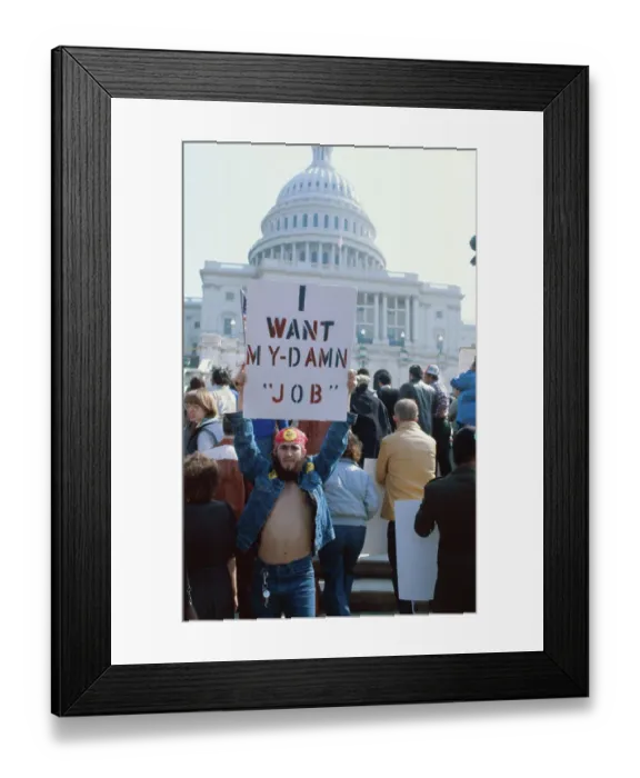 Framed Print : Union Workers Protesting for Their Jobs at the Capitol Framed Print : Union Workers Protesting for Their Jobs at the Capitol