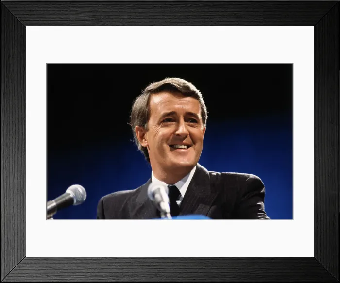 Framed Print : Portrait of Brian Mulroney Framed Print : Portrait of Brian Mulroney