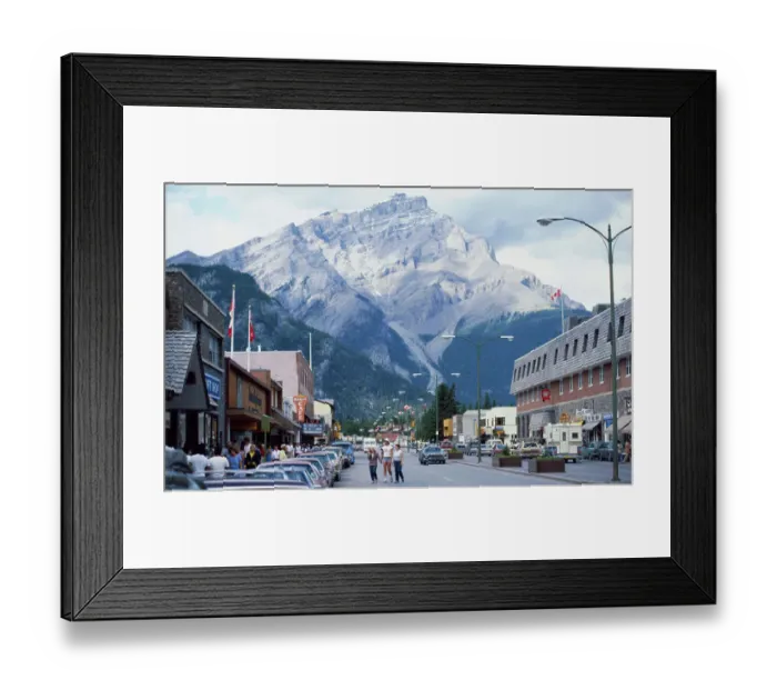 Framed Print : Rocky Mountains over Town of Banff