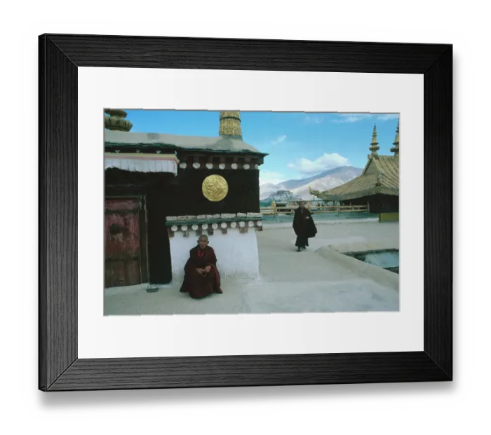 Framed Print : Buddhist Monks in Jokhang Temple Framed Print : Buddhist Monks in Jokhang Temple