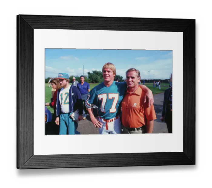 Framed Print : Football Player with Coach Framed Print : Football Player with Coach