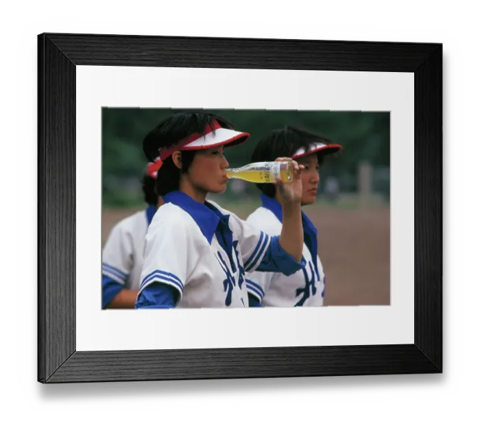 Framed Print : Girl Drinking During Game Framed Print : Girl Drinking During Game