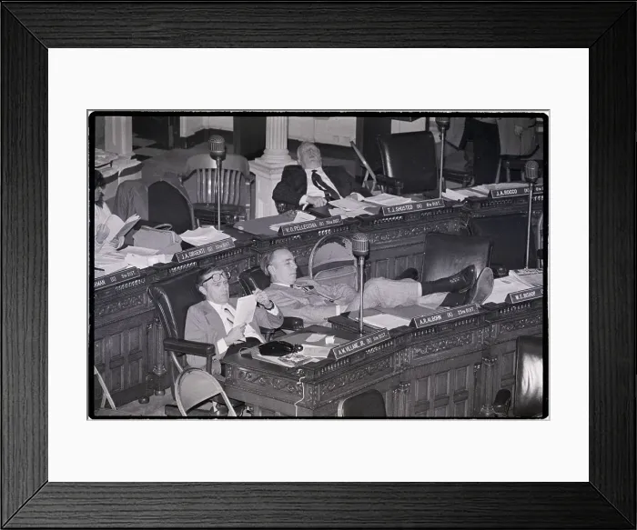 Framed Print : New Jersey Assemblymen Sleeping on the Job Framed Print : New Jersey Assemblymen Sleeping on the Job