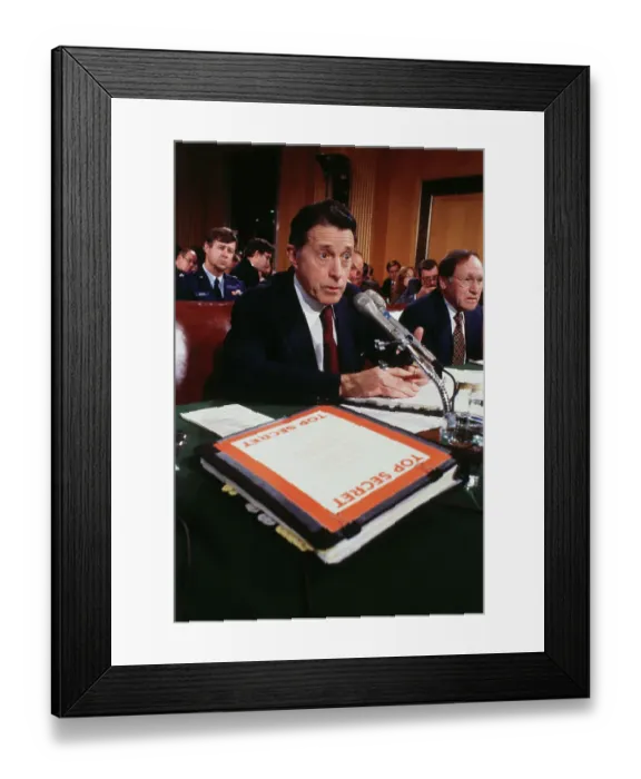 Framed Print : Casper Weinberger Speaking at Meeting Framed Print : Casper Weinberger Speaking at Meeting
