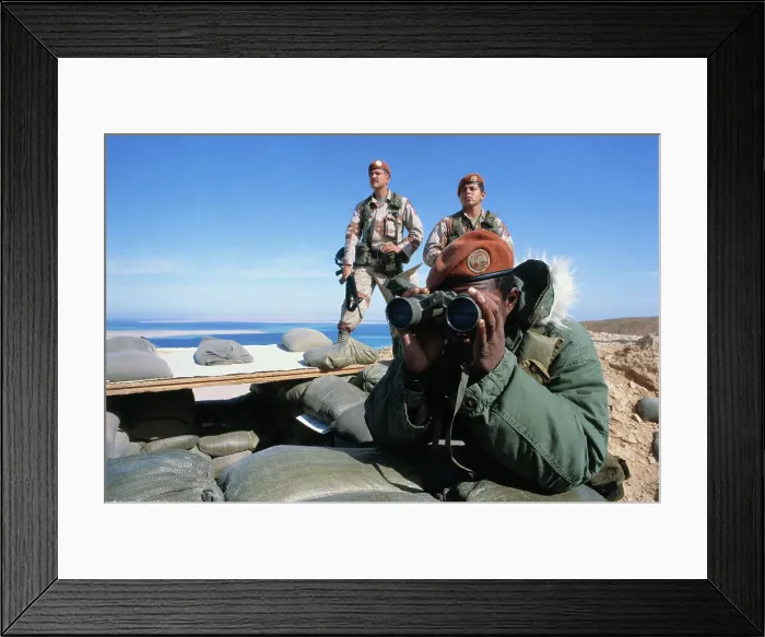 Framed Print : Three Men Looking from Mountain View Framed Print : Three Men Looking from Mountain View