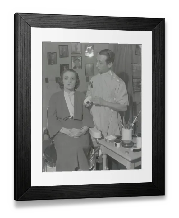 Framed Print : A. B. Shore Making up Woman Framed Print : A. B. Shore Making up Woman