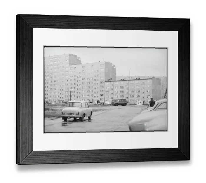 Framed Print : Police Vehicles Wait Outside Lech Walesa's Apartment Framed Print : Police Vehicles Wait Outside Lech Walesa's Apartment