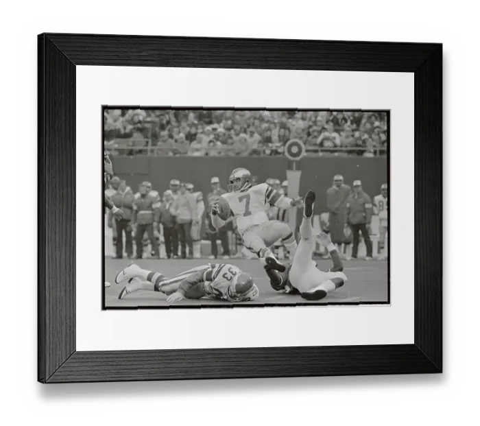 Framed Print : Lawrence Taylor Playing Hard Against Ron Jaworski