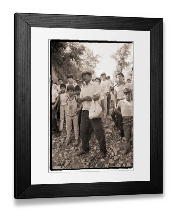 Framed Print : Group Waiting for Release of Abducted Framed Print : Group Waiting for Release of Abducted