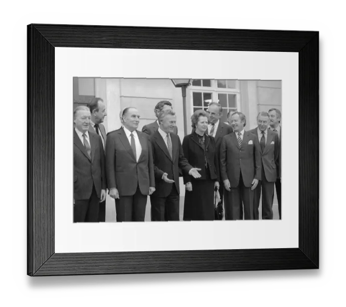 Framed Print : Margaret Thatcher Posing with Other Heads of State Framed Print : Margaret Thatcher Posing with Other Heads of State