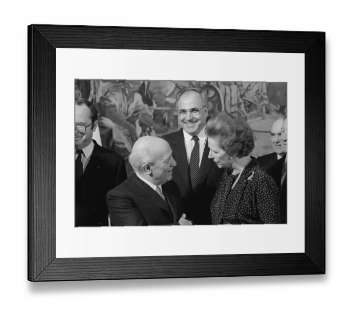 Framed Print : Amintore Fanfani Speaking with Margaret Thatcher Framed Print : Amintore Fanfani Speaking with Margaret Thatcher