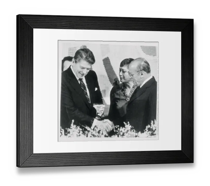 Framed Print : Ronald Reagan Visiting Brazilians Framed Print : Ronald Reagan Visiting Brazilians