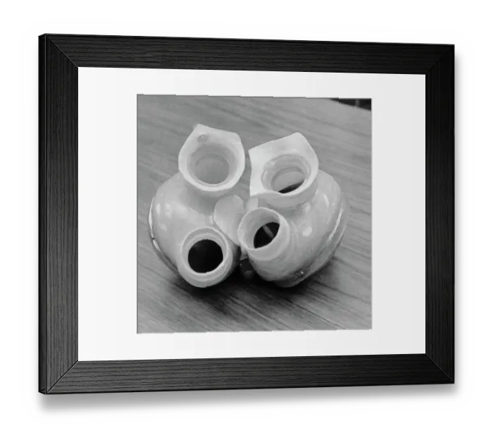 Framed Print : Jarvik Heart Lying on Table