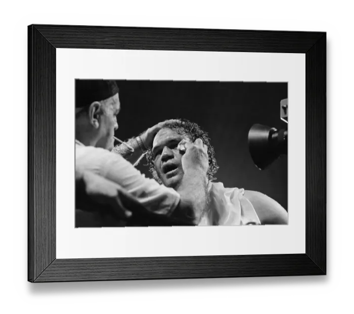 Framed Print : Trainer Wipes Randy Cobb's Face Framed Print : Trainer Wipes Randy Cobb's Face