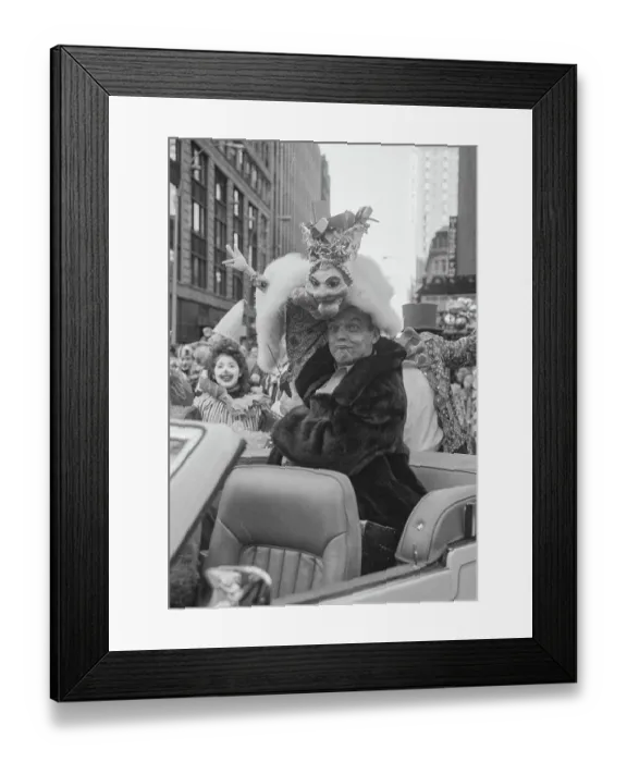 Framed Print : Ventriloquist Wayland Flowers with His Puppet Riding in Thanksgiving Parade Framed Print : Ventriloquist Wayland Flowers with His Puppet Riding in Thanksgiving Parade