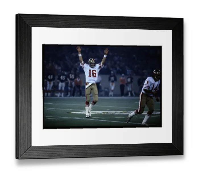 Framed Print : Joe Montana Raising Hands in Victory Framed Print : Joe Montana Raising Hands in Victory