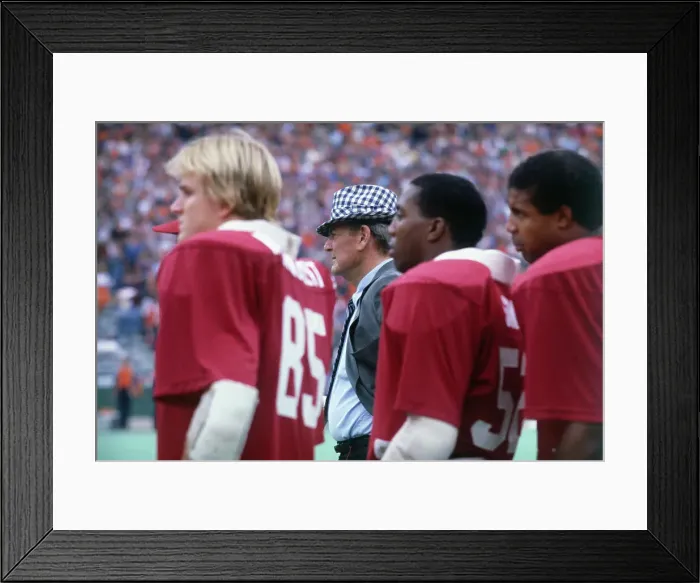 Framed Print : Paul Bear Bryant Watching Football Game Framed Print : Paul Bear Bryant Watching Football Game