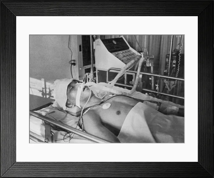 Framed Print : Duk Koo Kim Lying in Coma Framed Print : Duk Koo Kim Lying in Coma