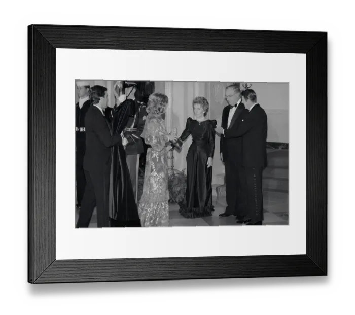 Framed Print : President and Nancy Reagan Greeting Helmut Kohl and His Wife Framed Print : President and Nancy Reagan Greeting Helmut Kohl and His Wife