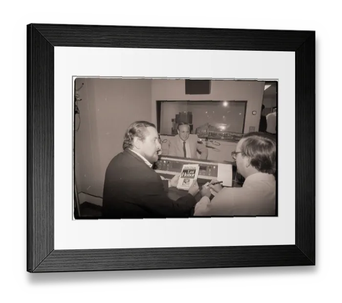 Framed Print : Nixon Counsel John Dean with a Reporter Framed Print : Nixon Counsel John Dean with a Reporter