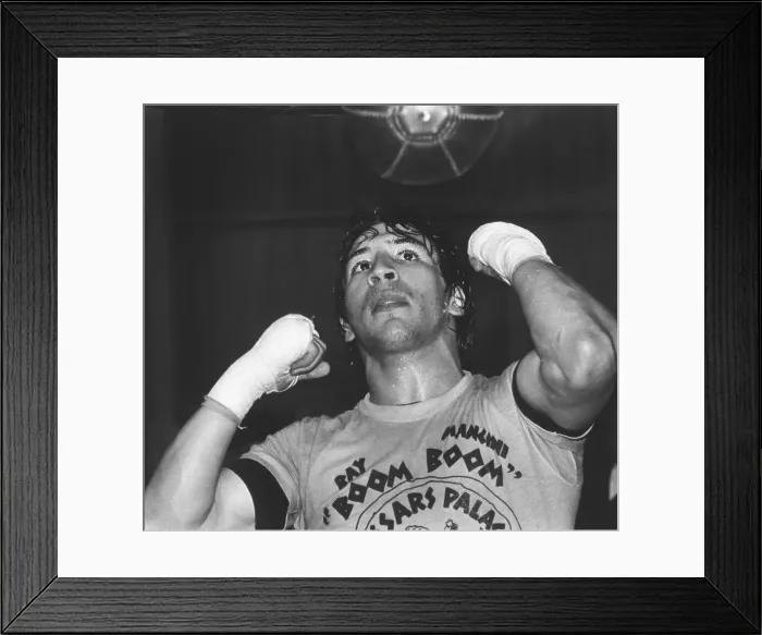 Framed Print : Ray Mancini At Punching Bag
