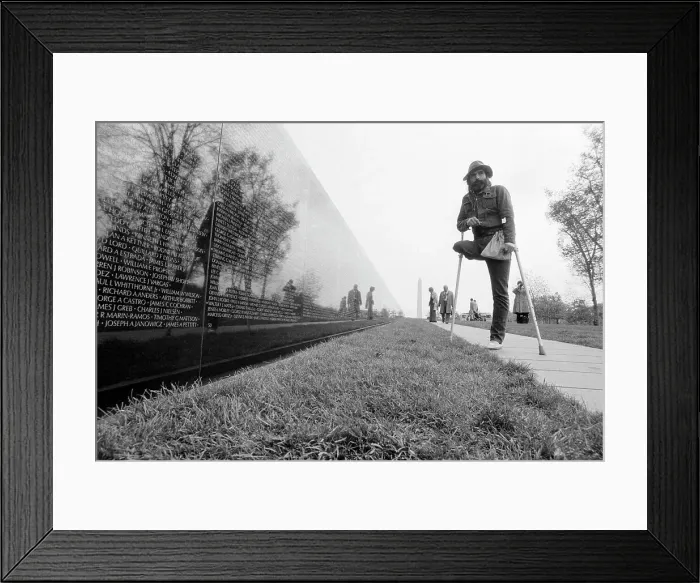 Framed Print : Veteran At Vietnam Veterans Memorial Framed Print : Veteran At Vietnam Veterans Memorial