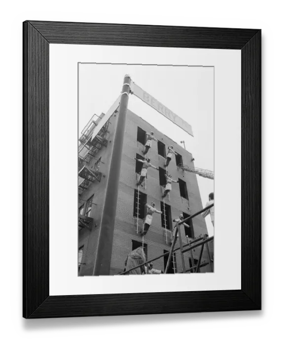 Framed Print : Firefighters at Fire Academy