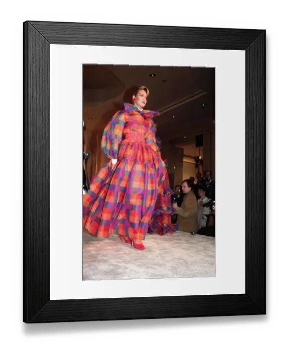 Framed Print : Jerry Hall Modeling Bill Blass at Fashion Show Framed Print : Jerry Hall Modeling Bill Blass at Fashion Show